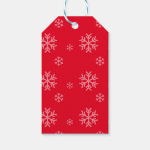 Étiquettes-cadeau Motif Flocon de Neige Fêtes d'Hiver Moderne