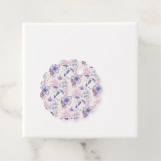 Étiquettes Cadeau Motif floral botanique pastel lavande et blush