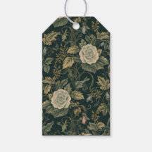 Motif floral botanique vintage d'acanthe de minuit