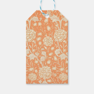 Étiquettes-cadeau Motif Floral Orange William Morris