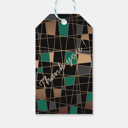 Étiquettes-cadeau motif géométrique Abstrait (Devant)