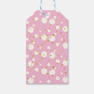 Étiquettes-cadeau Motif géométrique moderne Noël rose