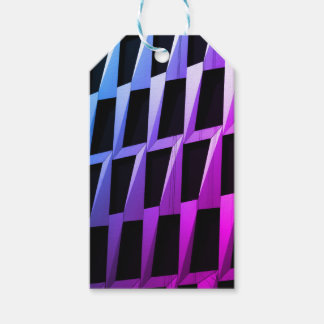 Étiquettes-cadeau Motif géométrique noir et gris moderne