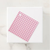 Étiquettes Cadeau Motif Gingham Rose Bébé (En situation)