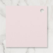Étiquettes Cadeau Motif Gingham Rose Bébé (Dos)