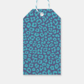 Étiquettes-cadeau Motif léopard-bleu (Dos)