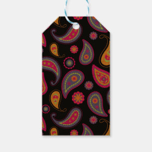Étiquettes-cadeau Motif Paisley sans couture Coloré