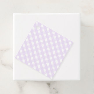 Étiquettes Cadeau Motif sans couture à carreaux en vichy lilas peint