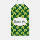 Étiquettes-cadeau Motif  Shamrock de trèfle vert mignon Merci (Devant)