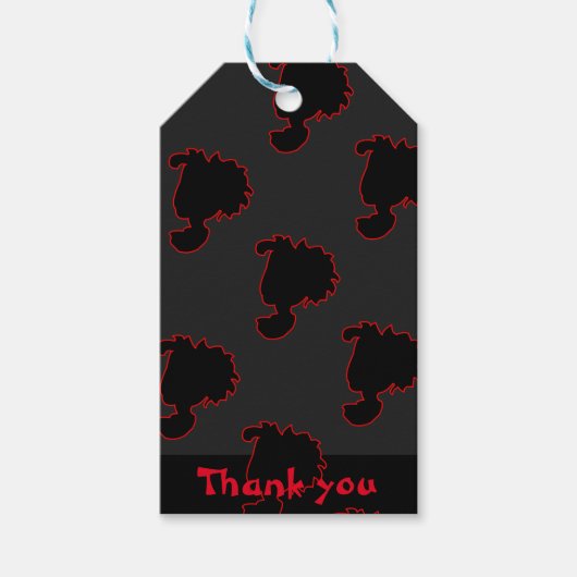 Étiquettes-cadeau motif silhouette (Devant)