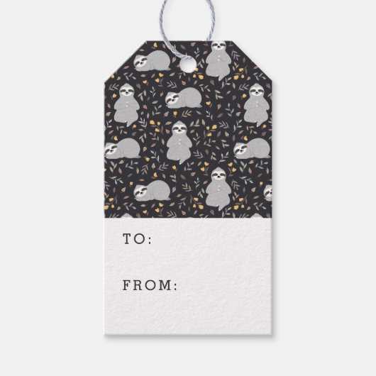 Étiquettes-cadeau Motif Tropical Baby Sloth (Devant)