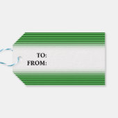 Étiquettes-cadeau Motif vert foncé et vert clair rayures/lignes (Dos Horizontal)