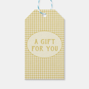 Étiquettes-cadeau Motif vintage Jaune de tableau de bord personnalis