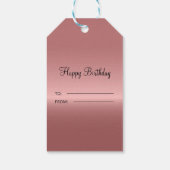 Étiquettes-cadeau Motifs de diamants métalliques (Dos)