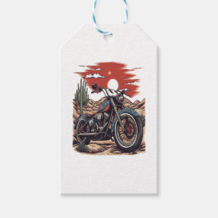 Étiquettes-cadeau Moto dans Desert Cactus Western Set (2)