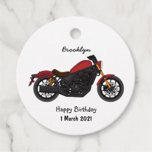 Étiquettes Cadeau moto de style croiseur cool