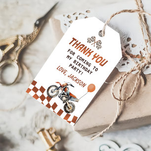 Étiquettes-cadeau Moto Dirt Vélo Anniversaire Merci Tags cadeaux