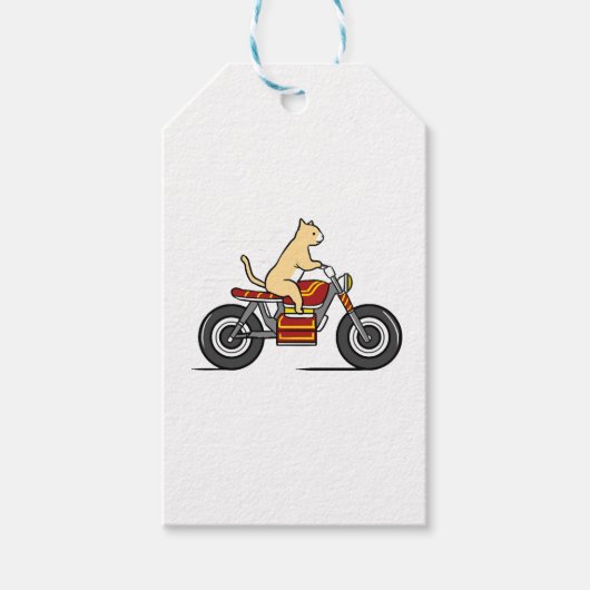 Étiquettes-cadeau Motocyclette à équitation (Devant)