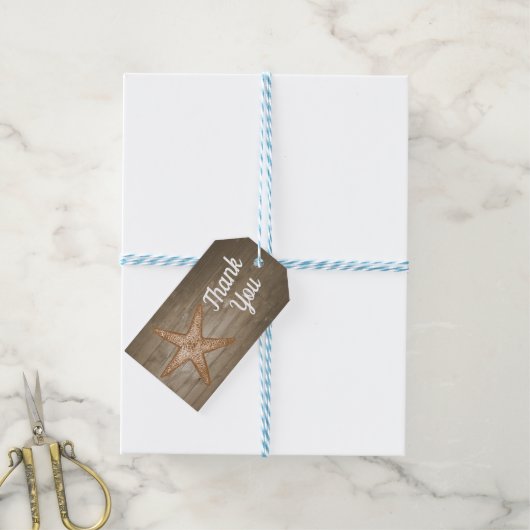 Étiquettes-cadeau Mots-clés cadeaux de Rustic Beach (With Twine)