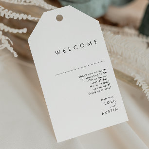 Étiquettes-cadeau Mots-clés cadeaux minimalistes pour Mariage modern