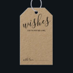 Étiquettes-cadeau Mots-clés Cadeaux Modern Script Mariage Conseils e<br><div class="desc">Ajoutez une touche personnelle à votre mariage avec un conseil de mariage de script moderne et une carte d'étiquette de voeux. Cette carte de conseil comporte le titre 'Wives' en noir style de police de script moderne et des détails dans le style de police sans serif moderne sur papier kraft....</div>