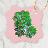 Étiquettes Cadeau Mots clés cadeaux Rosette Succulents (Dos)