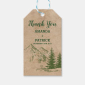 Étiquettes-cadeau Mots-clés cadeaux Rustic Pittoresque Mountain mari (Devant)