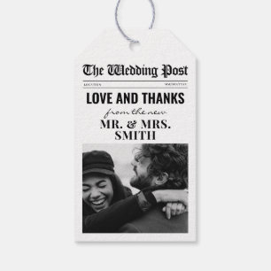 Étiquettes-cadeau Mots clés de la préférence de mariage unique Journ