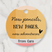 Étiquettes Cadeau Mots clés de préférence pour l'école d'enseignant  (Devant)