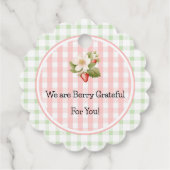 Étiquettes Cadeau Mots-clés En vichy-Vert Faveur (Dos)