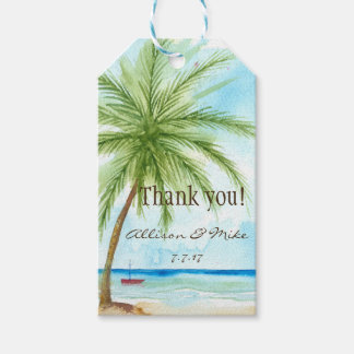 Étiquettes-cadeau Mots clés Favor Mariage - Plage tropicale