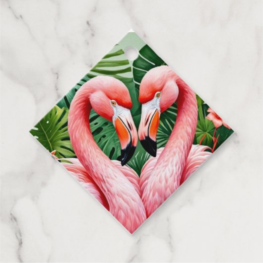 Étiquettes Cadeau Mots clés Favoris flamingo (Devant)