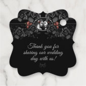 Étiquettes Cadeau Mots clés Favoriser le Merci Mariage Halloween (Dos)