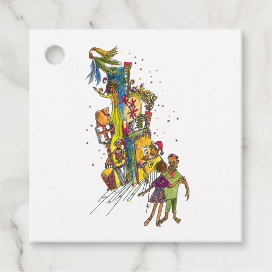 Étiquettes Cadeau Mots clés Holiday Favor (Devant)