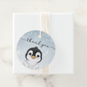Étiquettes Cadeau Mots clés Merci Penguin Favor (En situation)