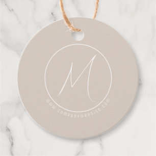 Étiquettes Cadeau Mots clés minimalistes de préférence Monogramme