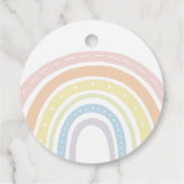 Étiquettes Cadeau Mots clés Pastel Boho Rainbow Favoriser (Dos)