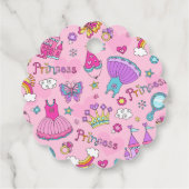 Étiquettes Cadeau Mots clés Pink Princess Merci Favoriser (Dos)