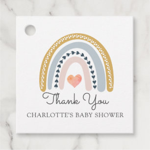 Étiquettes Cadeau Mots-clés Rainbow Baby shower Favoriser