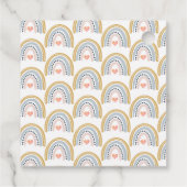Étiquettes Cadeau Mots-clés Rainbow Baby shower Favoriser (Dos)