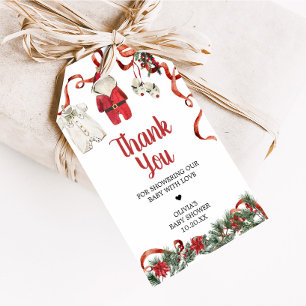 Étiquettes-cadeau Mots clés Red Père Noël Christmas Baby shower Favo