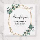 Étiquettes Cadeau Mots-clés Rustic Greenery Script Favoriser (Dos)
