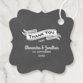 Étiquettes Cadeau Mots clés Rustique Chalkboard Wedding Favor (Dos)