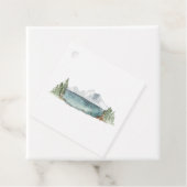 Étiquettes Cadeau Mountain Adventure Destination Wedding (En situation)