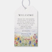 Étiquettes-cadeau Mountains Wildflowers Meadow Whimsical Wedding (Devant)