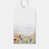 Étiquettes-cadeau Mountains Wildflowers Meadow Whimsical Wedding (Dos)