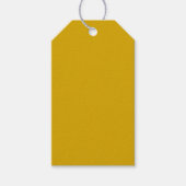 Étiquettes-cadeau Moutarde de couleur solide jaune (Devant)