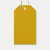 Étiquettes-cadeau Moutarde de couleur solide jaune (Dos)