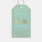 Étiquettes-cadeau MRS & MRS MERCI MARIAGE confetti ment (Devant)
