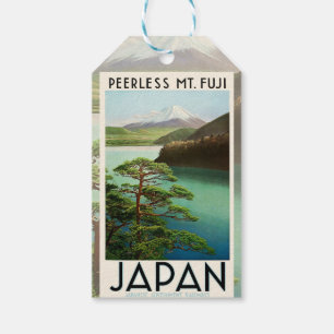 Étiquettes-cadeau Mt Fuji Japon affiche Voyage Art Vintage